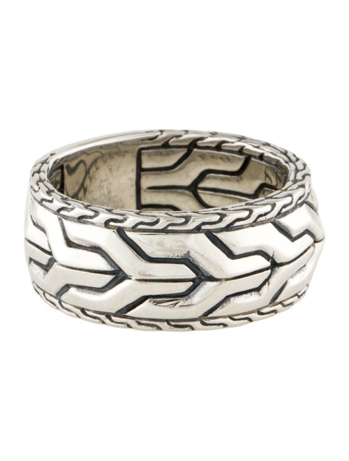 John Hardy Carved Chain Band Ring