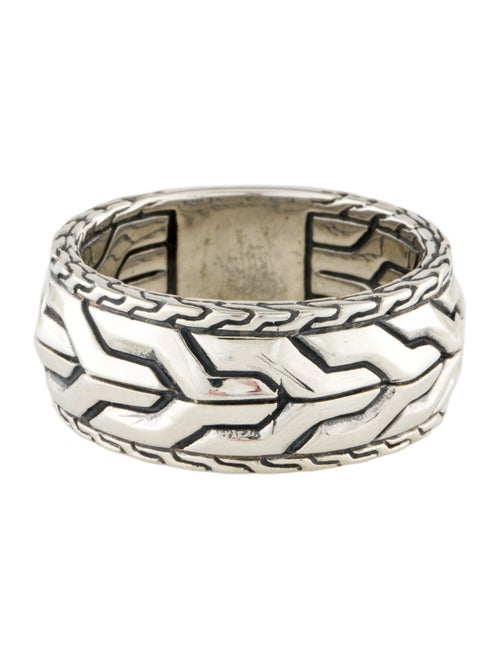 John Hardy Carved Chain Band Ring