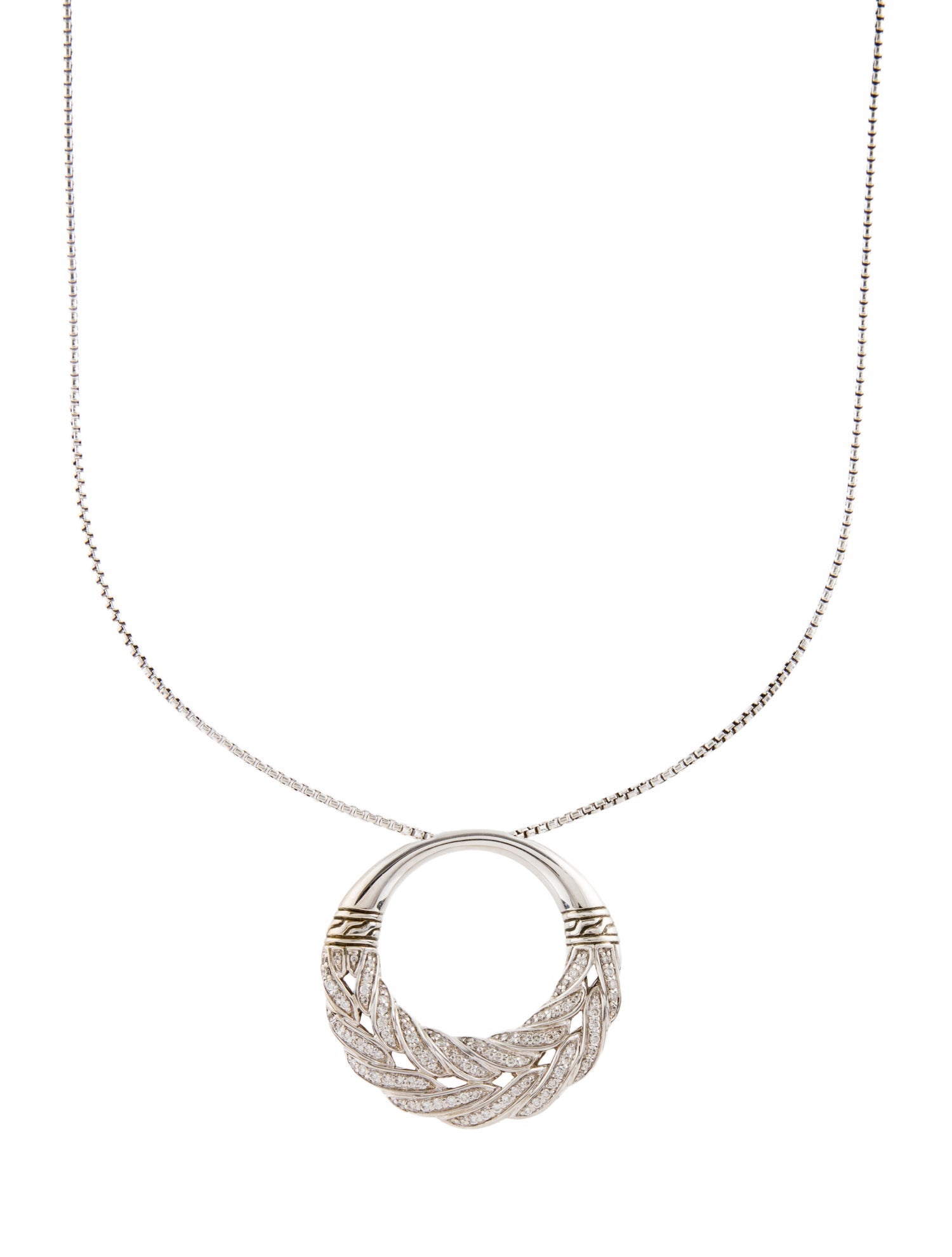 John Hardy Diamond Woven Pendant Necklace