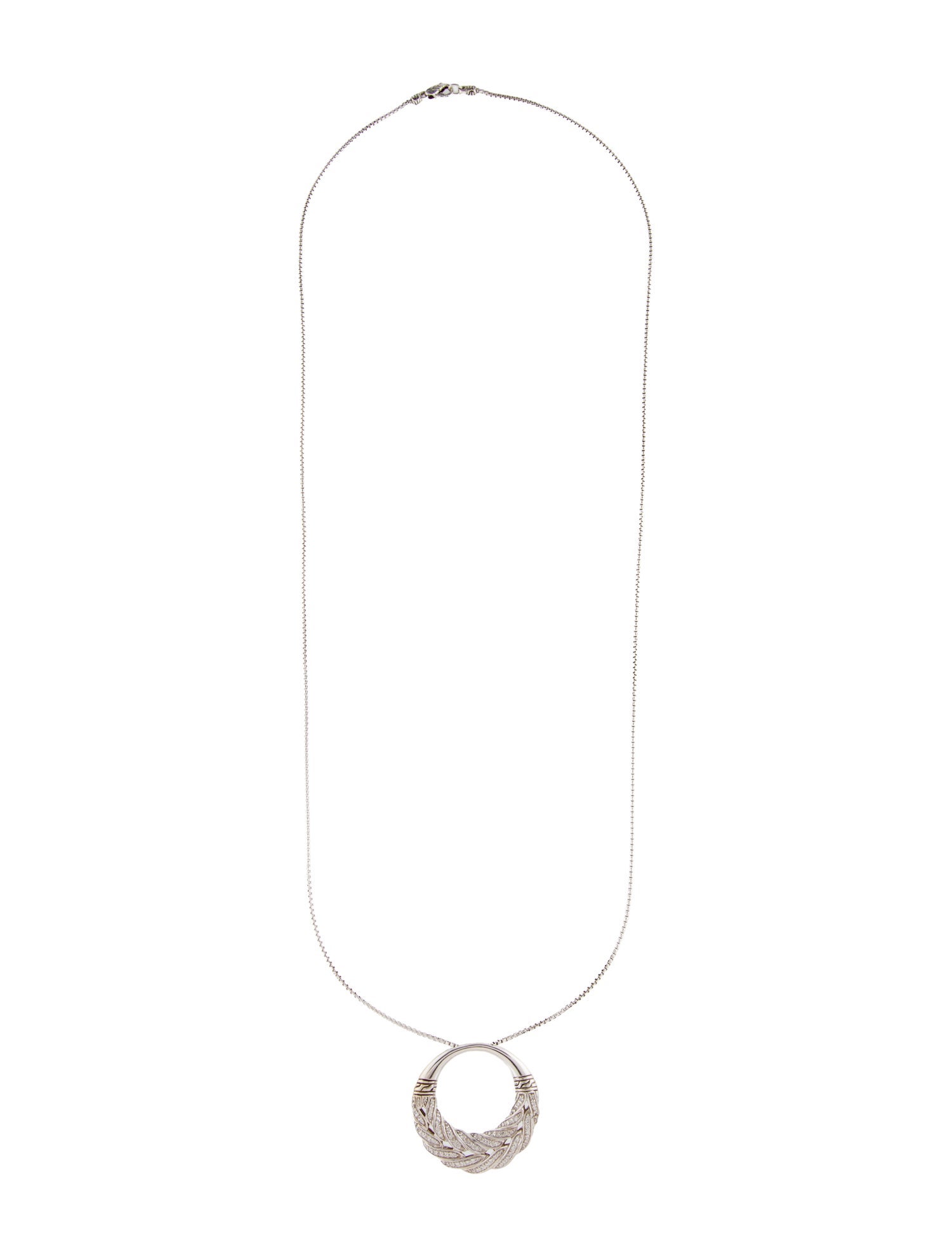 John Hardy Diamond Woven Pendant Necklace
