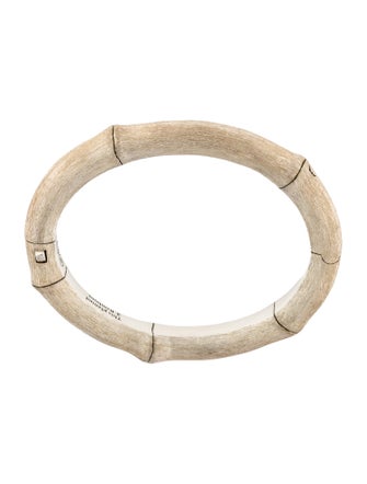 John Hardy Brushed Bamboo Hinged Bangle