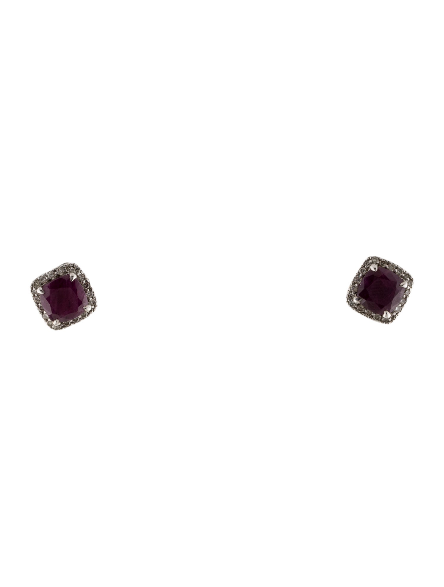 John Hardy Ruby & Diamond Batu Classic Chain Stud Earrings