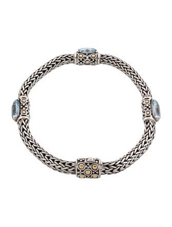 John Hardy Topaz Batu Sari Link Station Bracelet