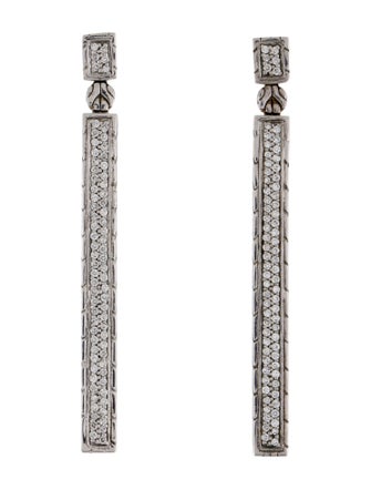 John Hardy Diamond Icon Bar Drop Earrings