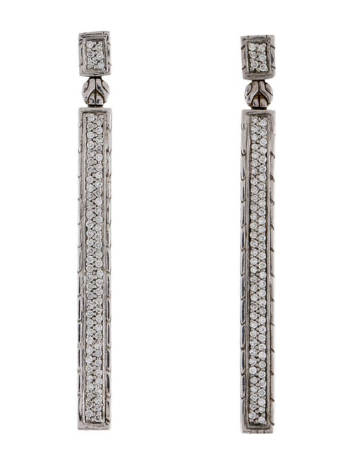 John Hardy Diamond Icon Bar Drop Earrings