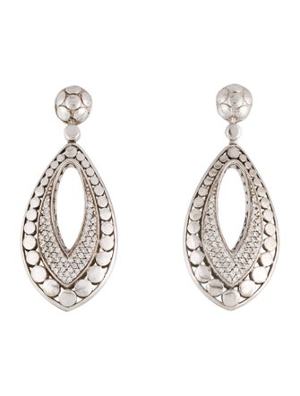 John Hardy Diamond Teardrop Earrings
