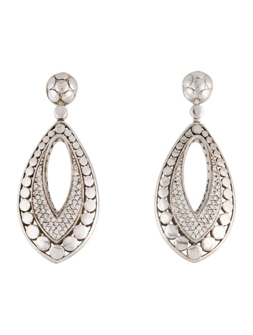 John Hardy Diamond Teardrop Earrings