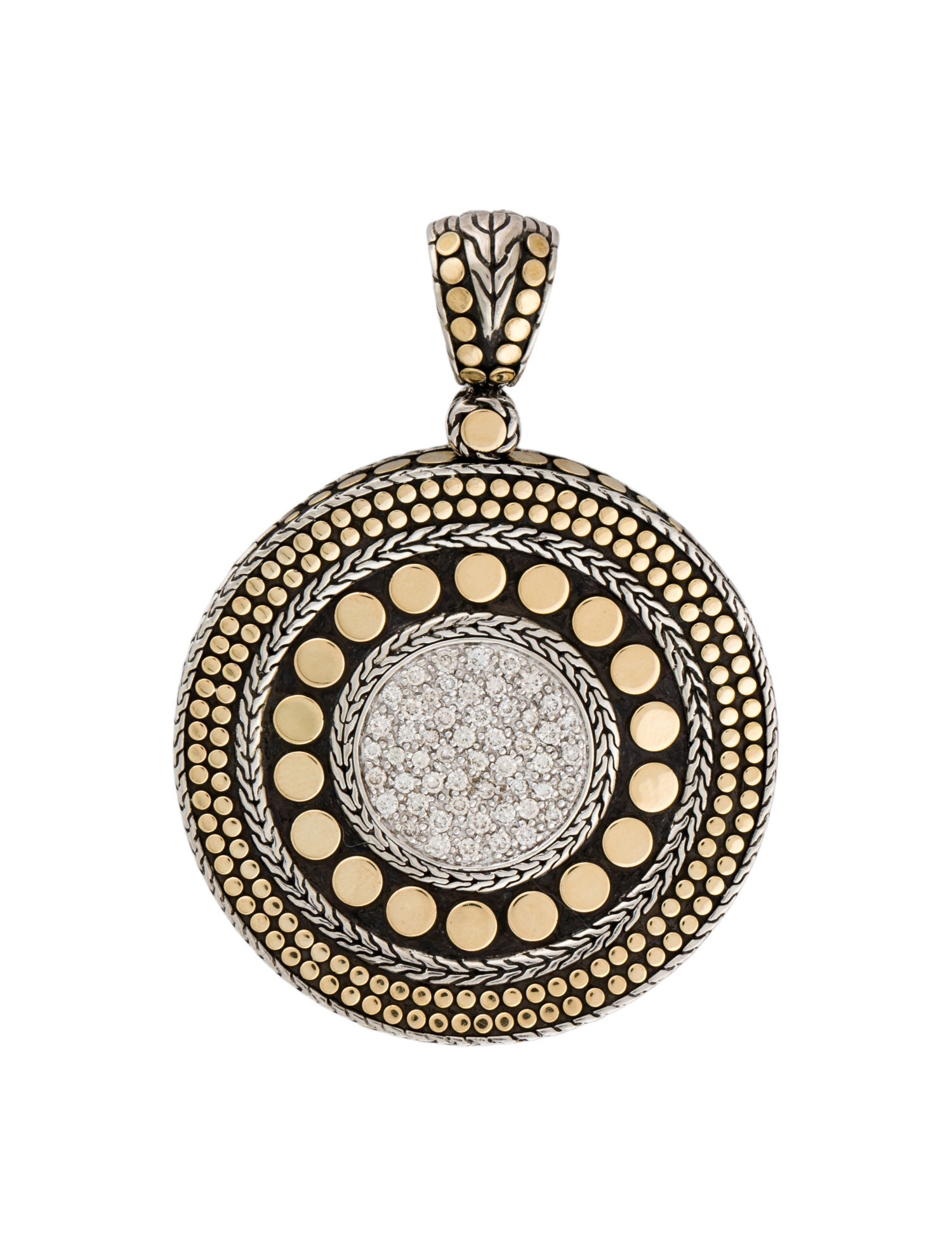 John Hardy Two-Tone Diamond Dot Nuansa Pendant