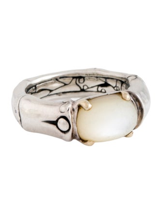 John Hardy Mother of Pearl Bamboo Ring