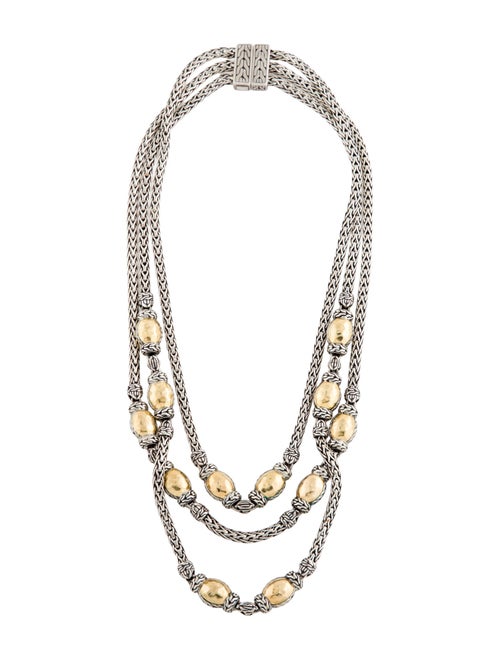 John Hardy Three-Strand Palu Station Necklace
