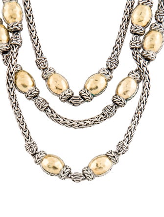 John Hardy Three-Strand Palu Station Necklace