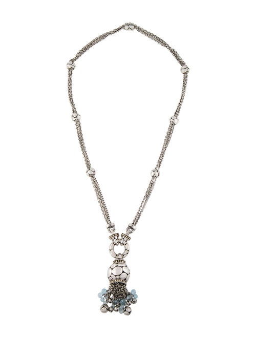 John Hardy Topaz Tassel Multistrand Pendant Necklace