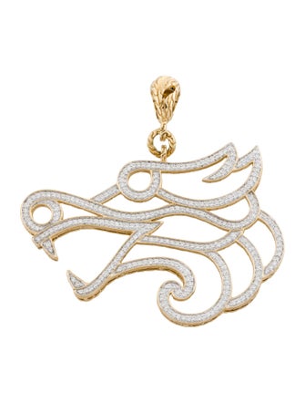 John Hardy 18K Diamond Naga Dragon Openwork Pendant