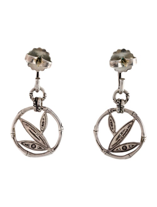 John Hardy Diamond Bamboo Drop Earrings