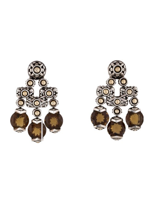 John Hardy Smoky Quartz Batu Sari Chandelier Earrings