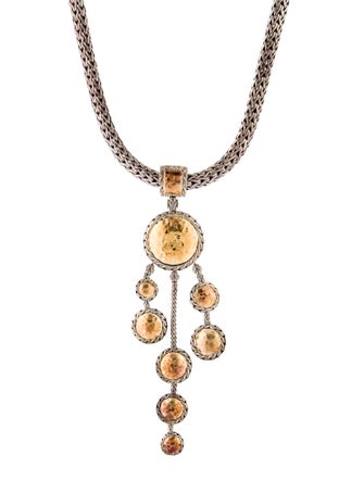 John Hardy Two-Tone Palu Drop Pendant Necklace