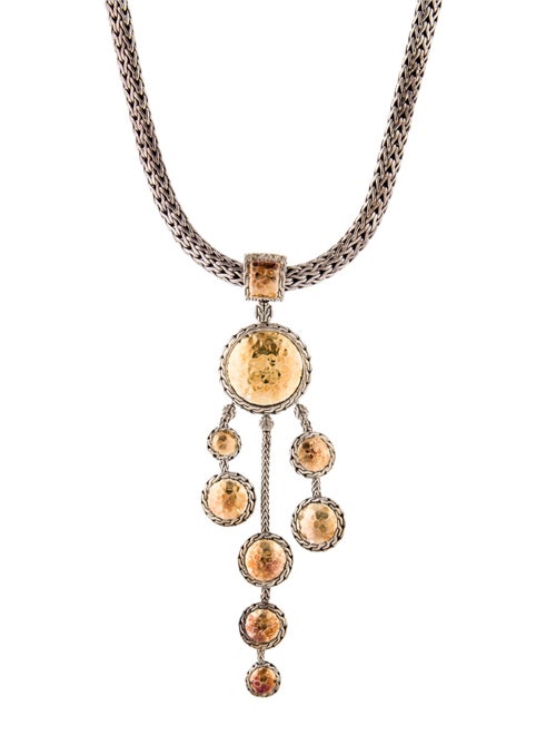 John Hardy Two-Tone Palu Drop Pendant Necklace