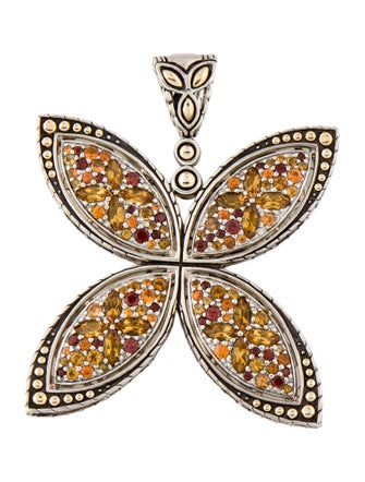 John Hardy Citrine & Garnet Batu Kawung Pendant