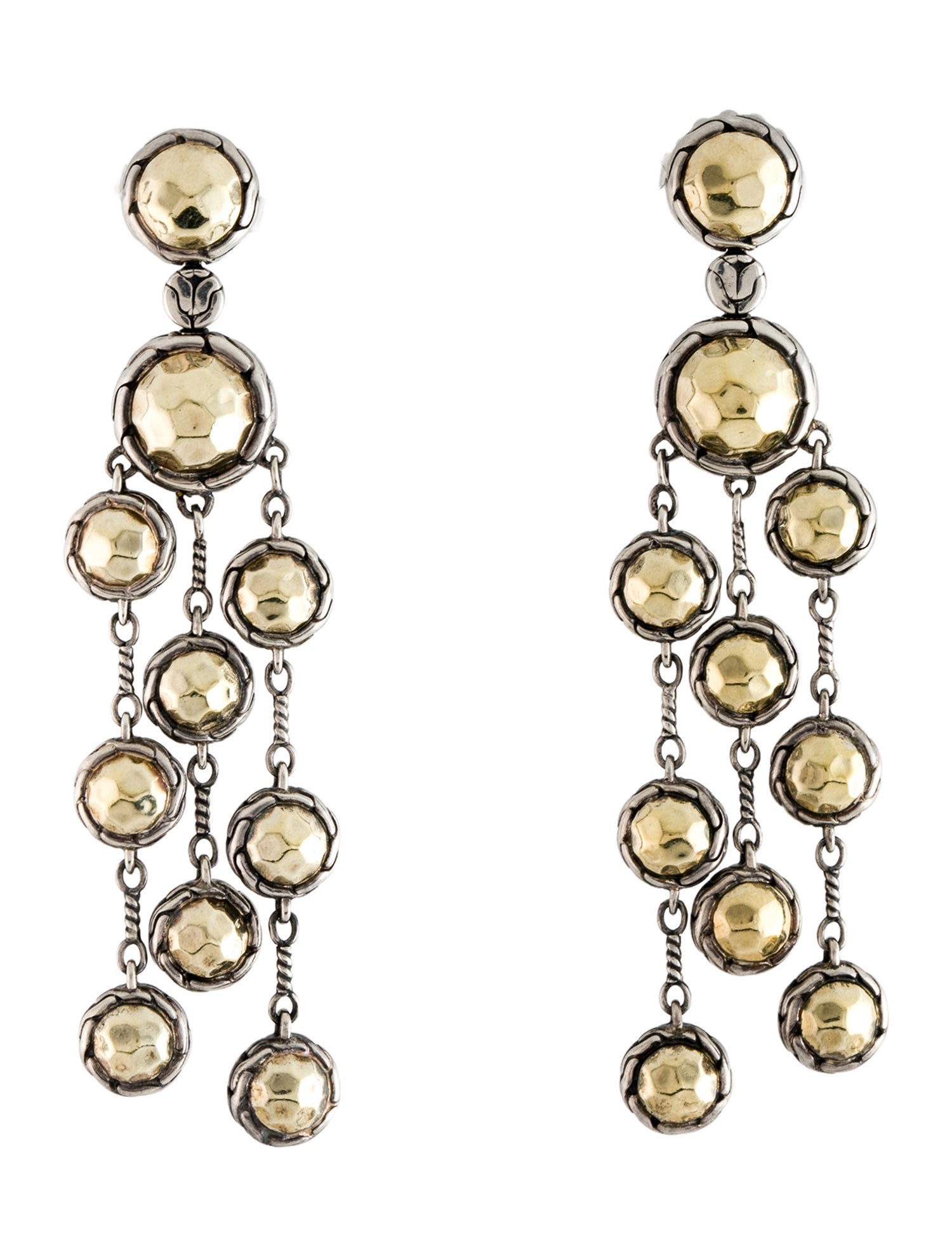 John Hardy Two-Tone Palu Chandelier Earrings