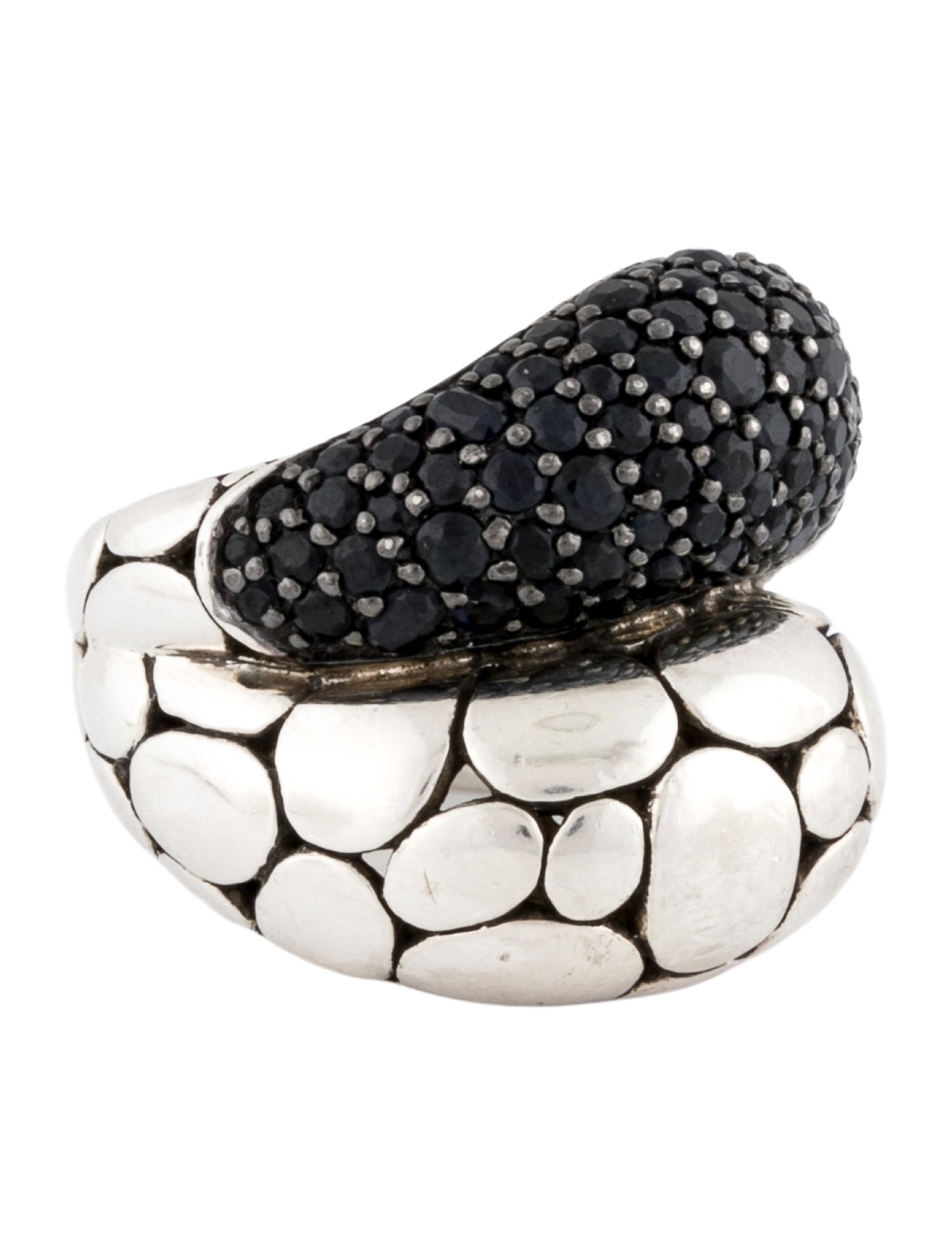 John Hardy Sapphire Kali Arus Pebble Ring