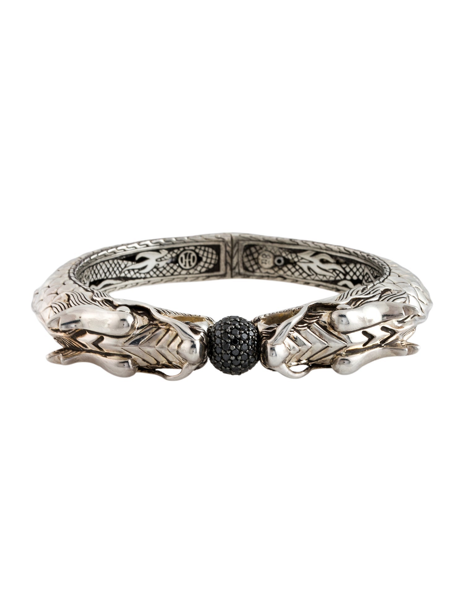 John Hardy 1.39ctw Diamond Double Head Legends Naga Bracelet