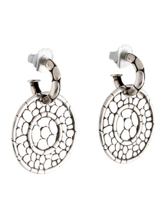 John Hardy Kali Pebble Disc Drop Earrings