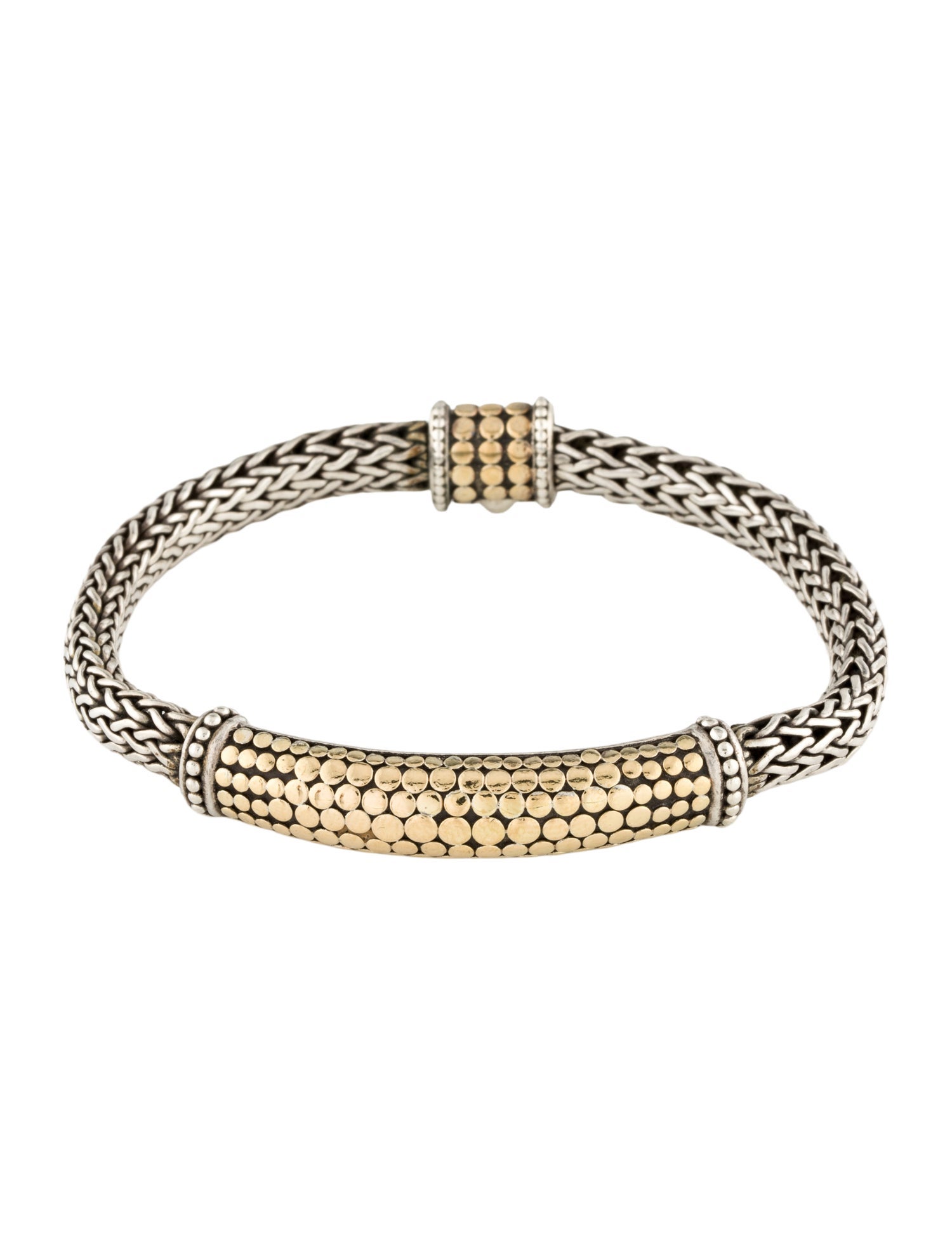 John Hardy Two-Tone Icon Dot ID Bracelet