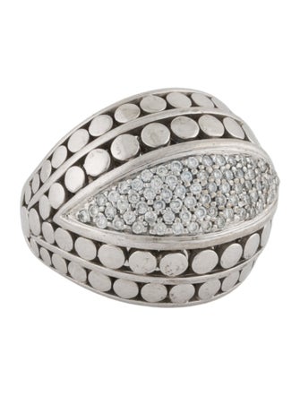 John Hardy Diamond Dot Dome Ring