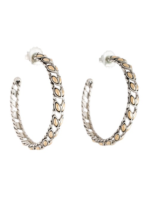 John Hardy Two-Tone Padi Large Hoop Earrings