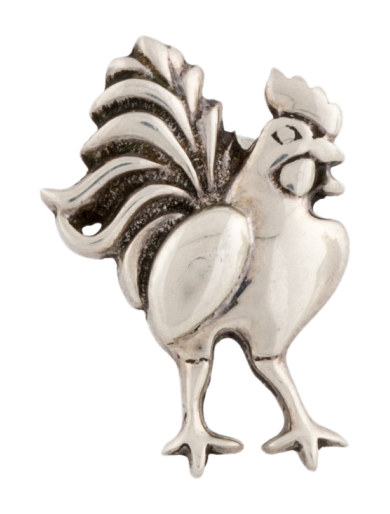 John Hardy Vintage Zodiac Rooster Lapel Pin