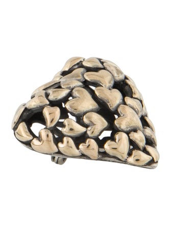 John Hardy Two-Tone 'Lots of Hearts' Brooch