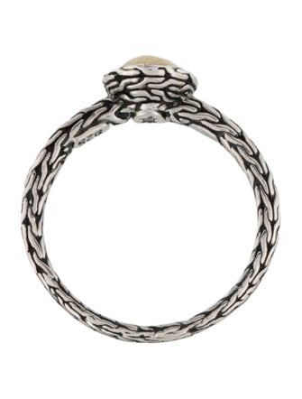 John Hardy Two-Tone Palu Hammered Cocktail Ring