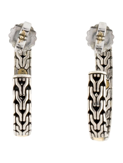 John Hardy Two-Tone Palu Classic Chain Hoop Earrings