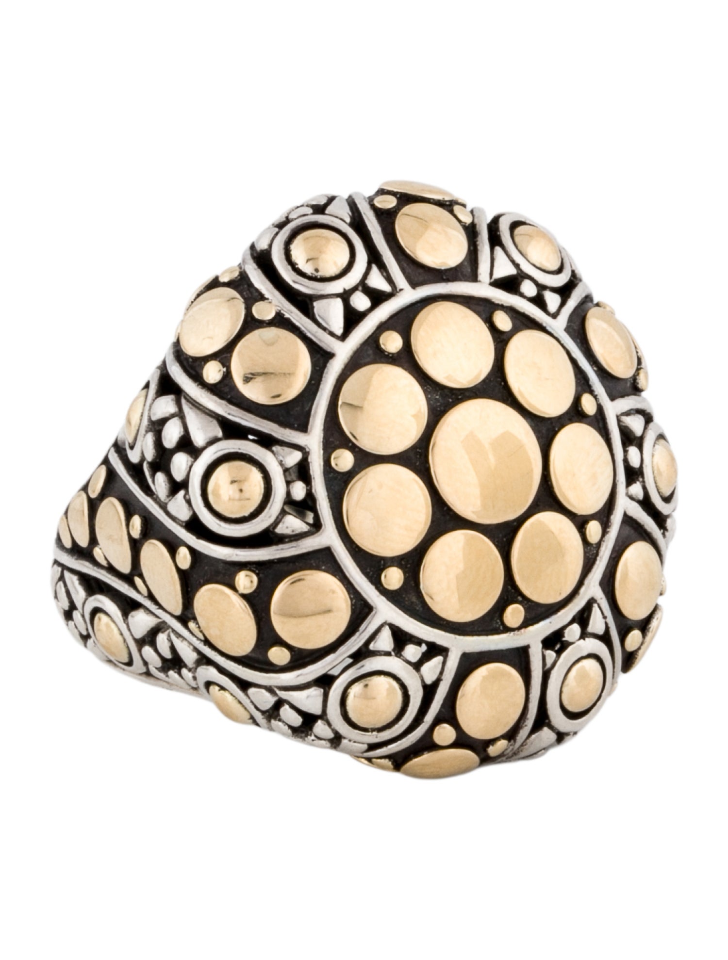 John Hardy Two-Tone Jaisalmer Dot Cocktail Ring