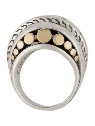 John Hardy Two-Tone Dot Tapered Band Ring