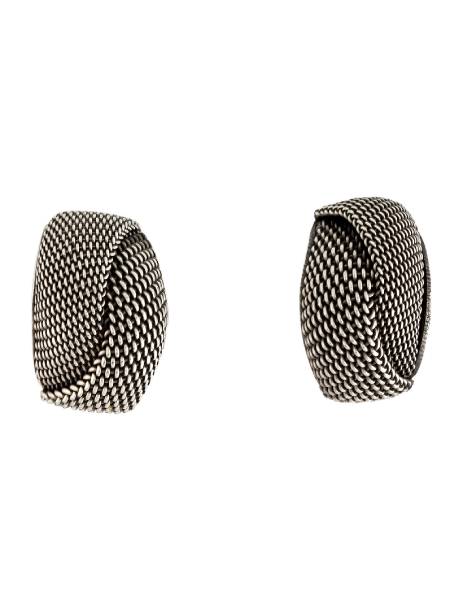 John Hardy Mesh Crossover Stud Earrings