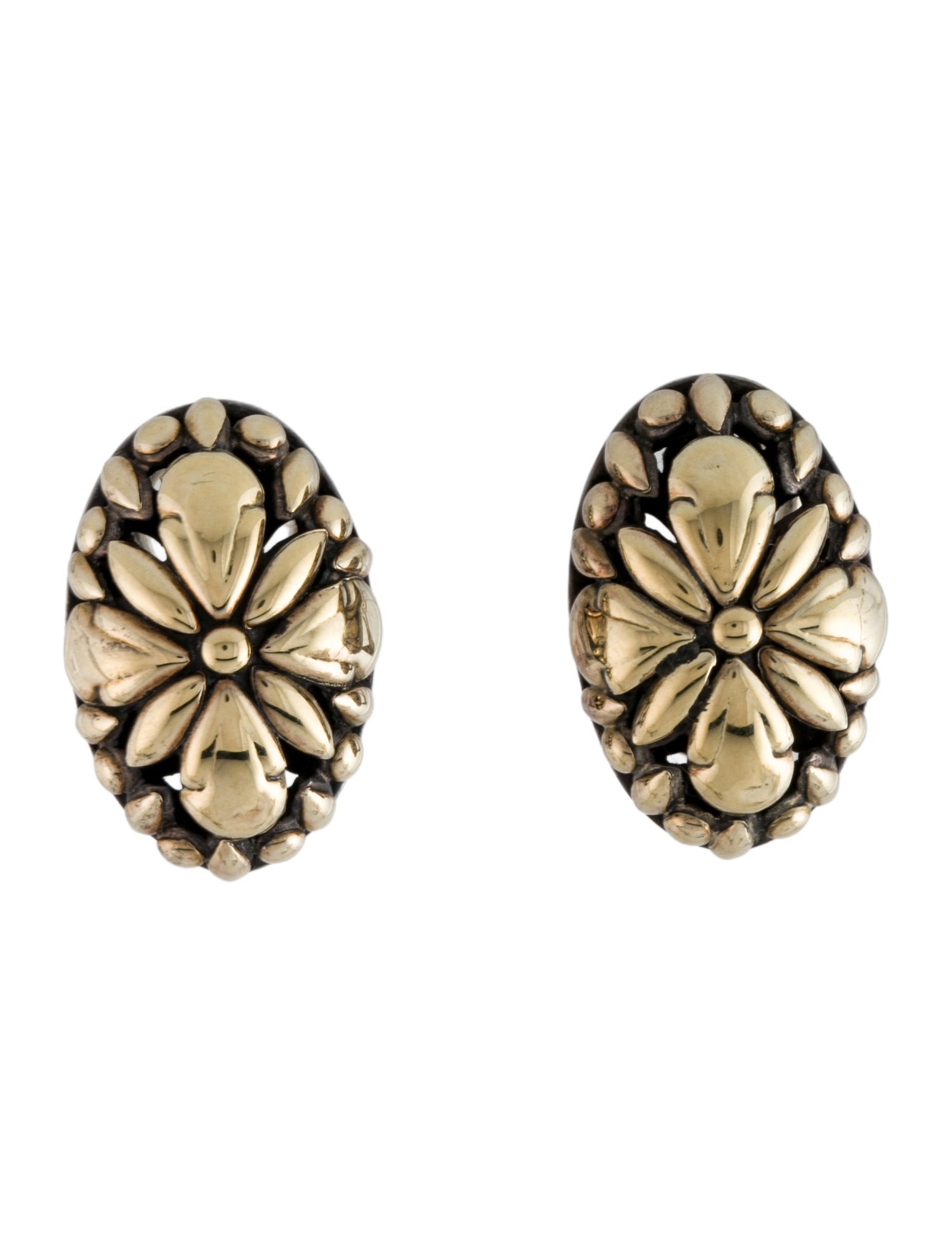 John Hardy Two-Tone Earclips