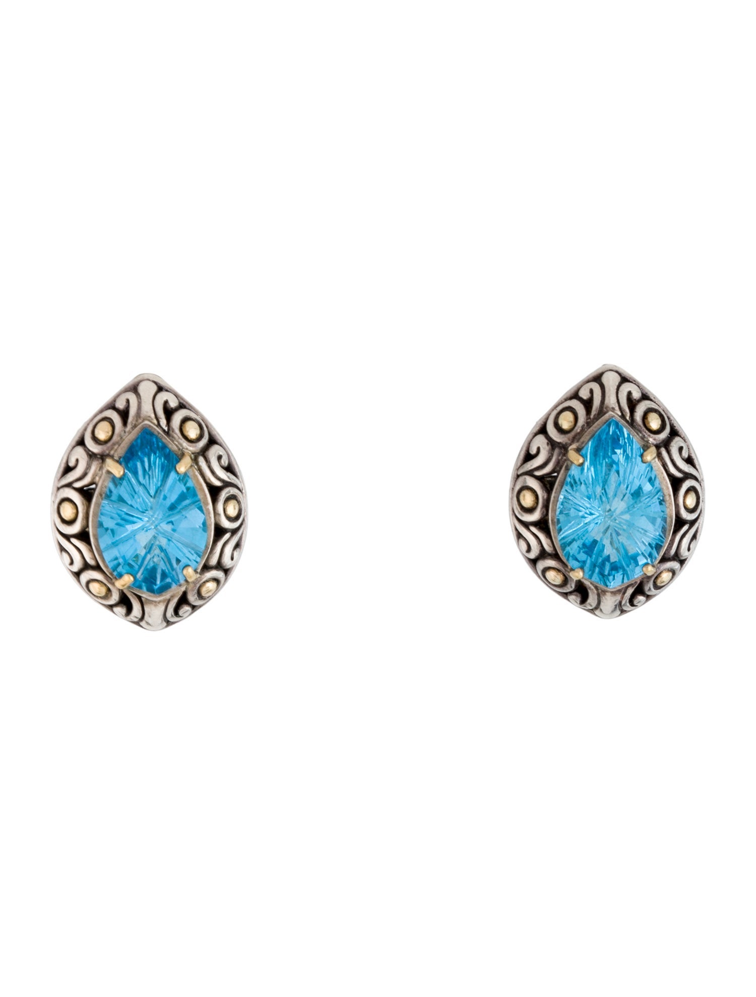 John Hardy Topaz Batu Earclips