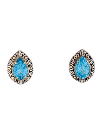 John Hardy Topaz Batu Earclips