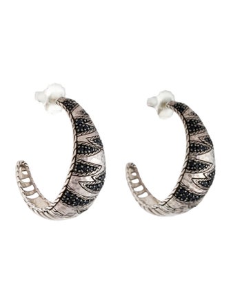 John Hardy Sapphire Palu Macan Hoop Earrings