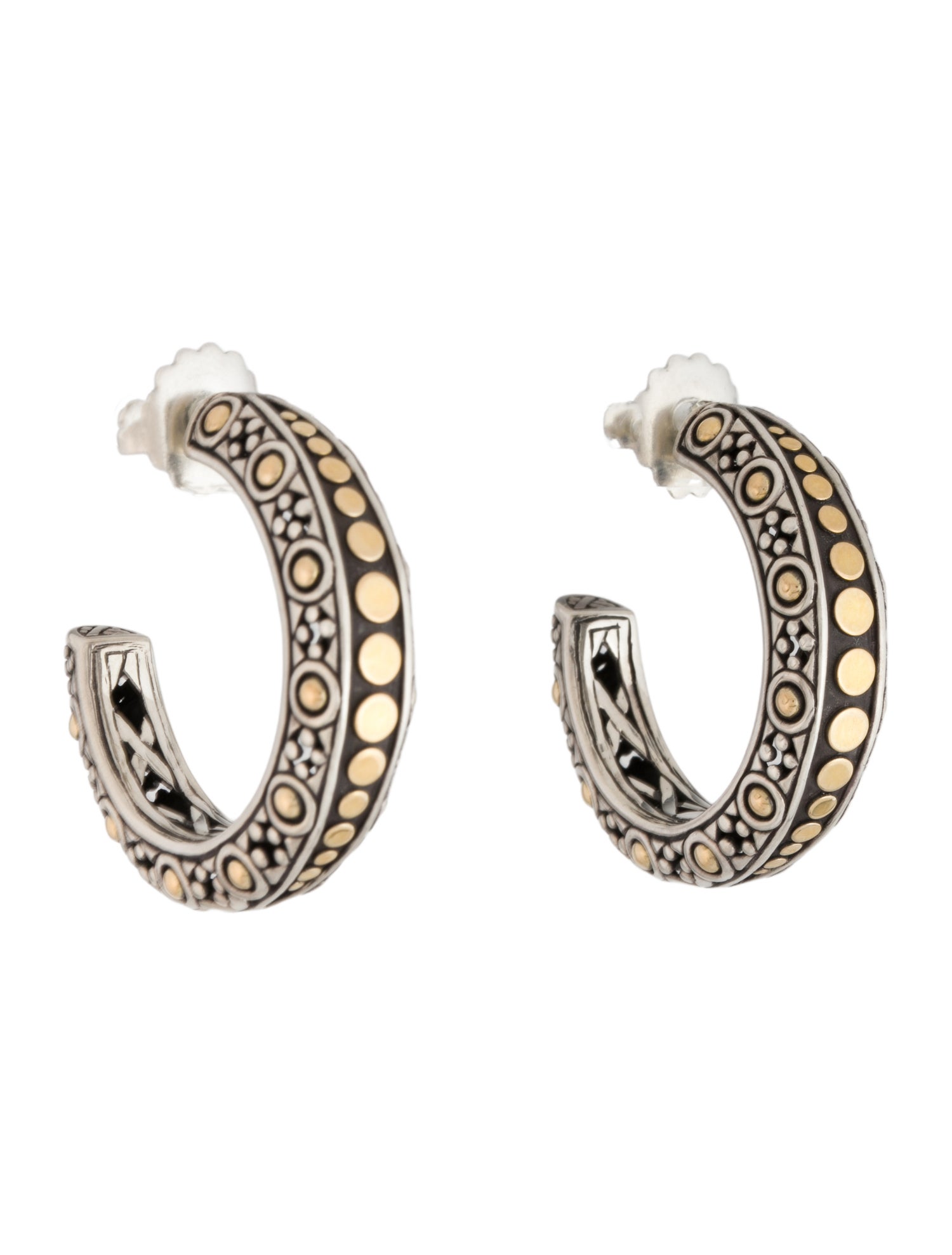 John Hardy Two-Tone Dot Hoop Earrings