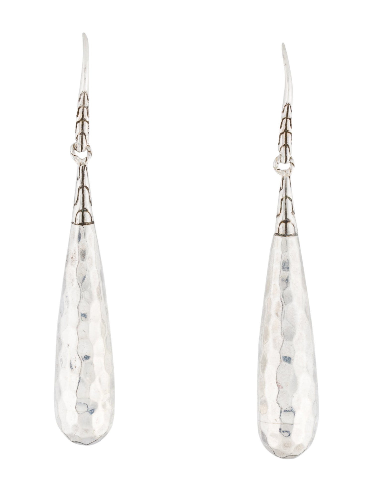 John Hardy Hammered Teardrop Earrings