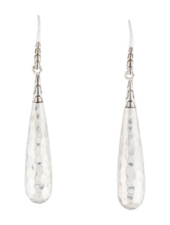 John Hardy Hammered Teardrop Earrings