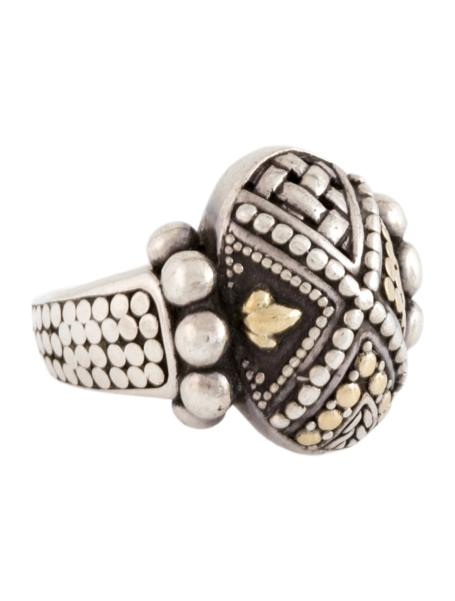 John Hardy Two-Tone Mixed Dot Ring