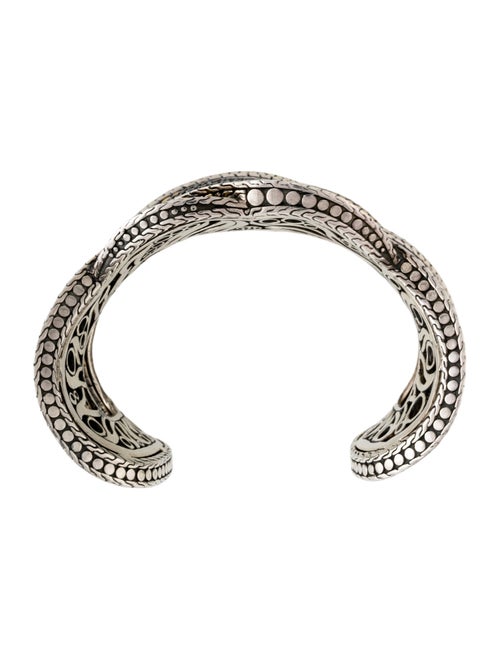 John Hardy Diamond Dot Woven Knot Cuff Bracelet