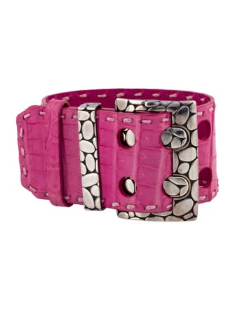 John Hardy Crocodile Leather Wrap Bracelet