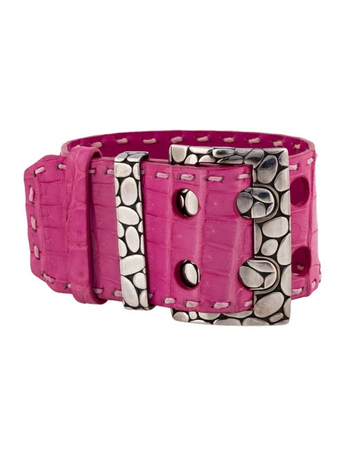 John Hardy Crocodile Leather Wrap Bracelet