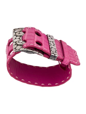 John Hardy Crocodile Leather Wrap Bracelet