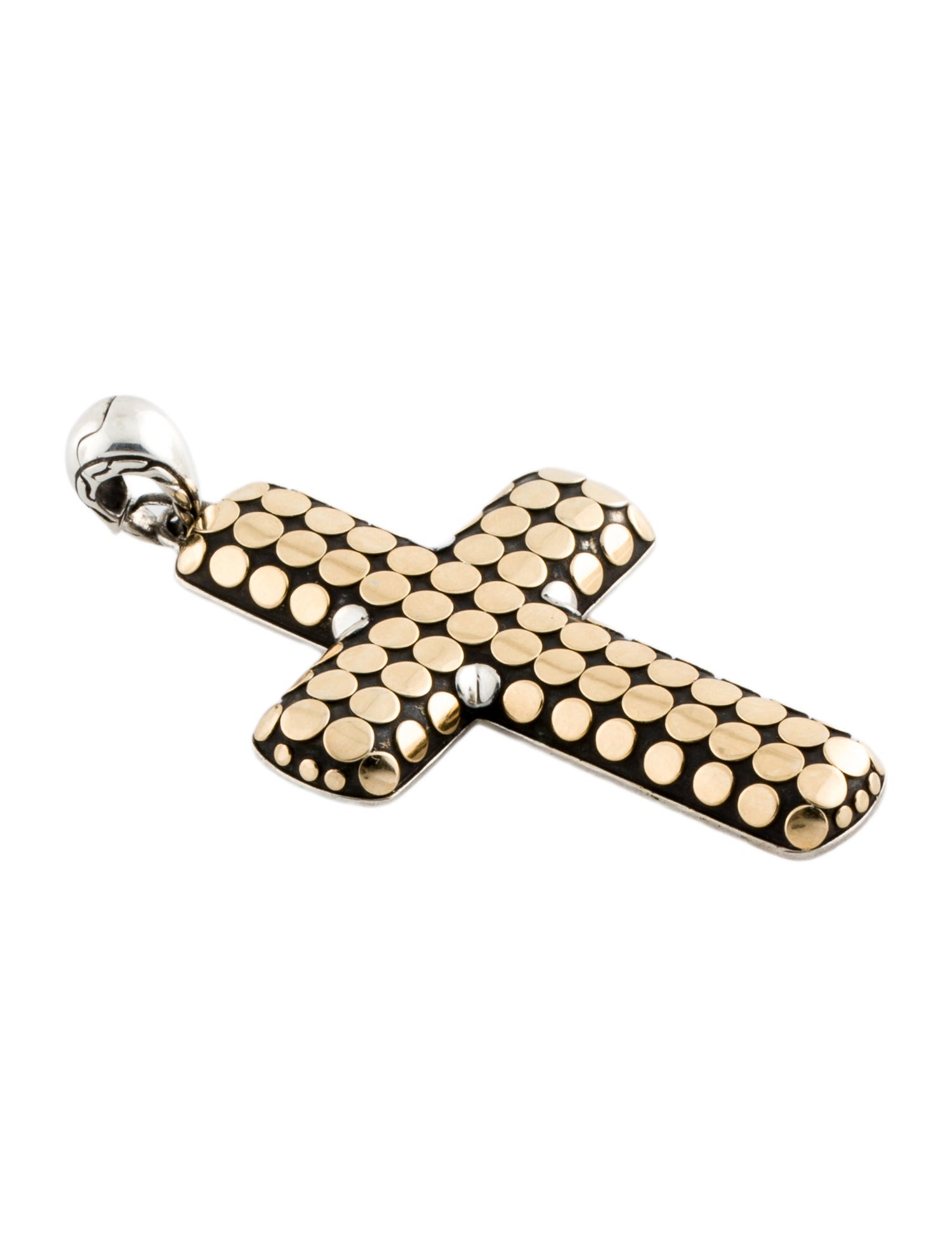 John Hardy Two-Tone Dot Cross Pendant