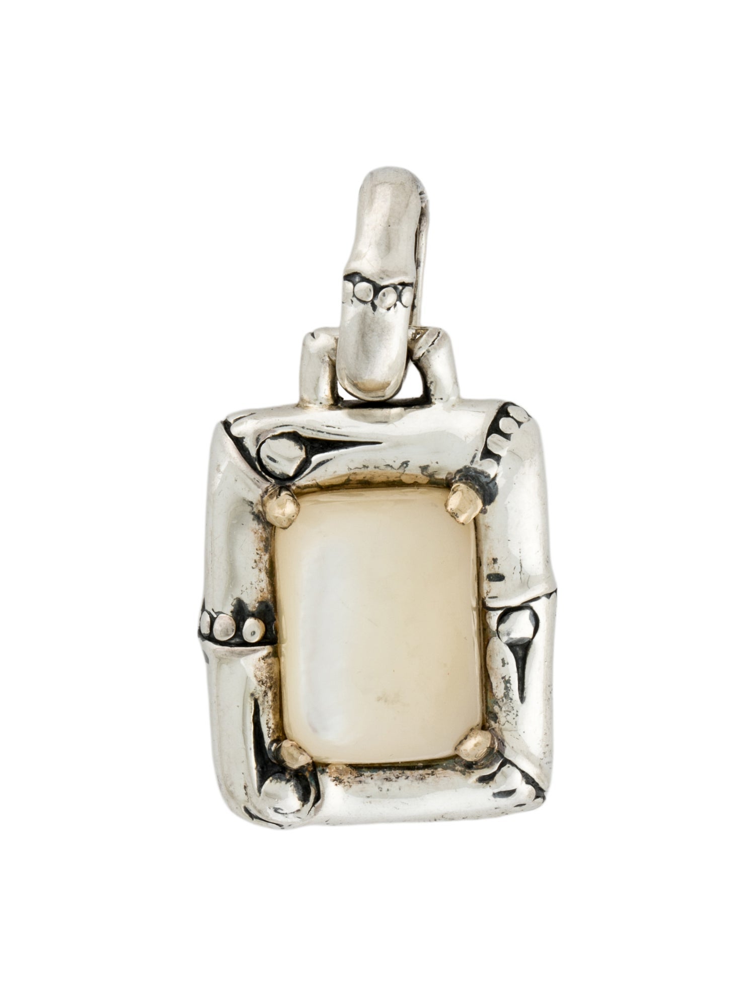 John Hardy Mother of Pearl Bamboo Pendant